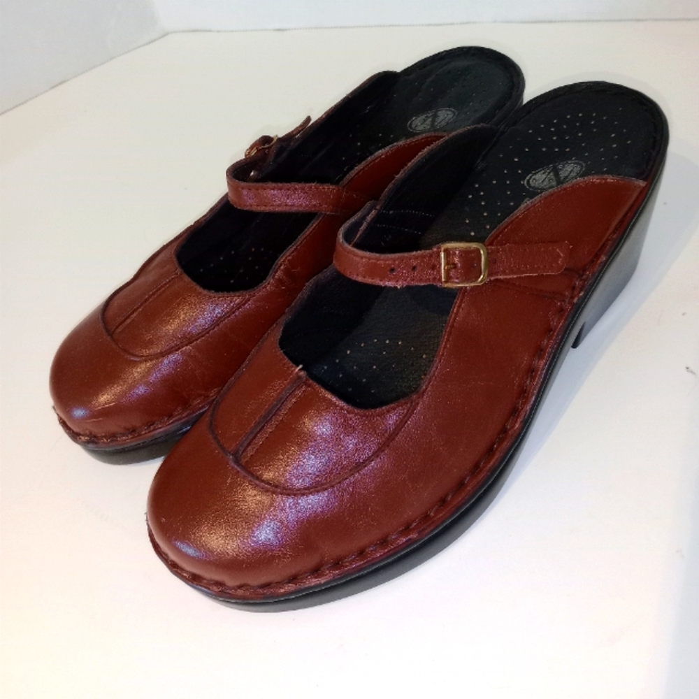 ZEETA Women's‎ Clogs Mules Leather Sz.8